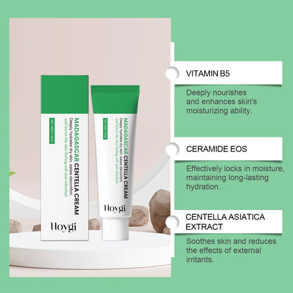 Centella Asiatica Skincare Set Green Clay Cleanser Centella Cream & Serum For Sensitive & Acne Prone Skin Moisturizing Soothing