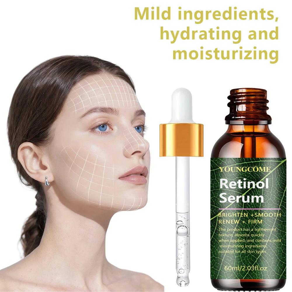 Retinol Serum Lightweight Quick-Absorbing Formula for Brightening, Smooth Renewal & Firming - Suitable for All Skin Types40/60ml